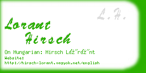 lorant hirsch business card